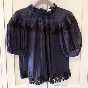 Rebecca Taylor Silk and Lace Blouse | 4